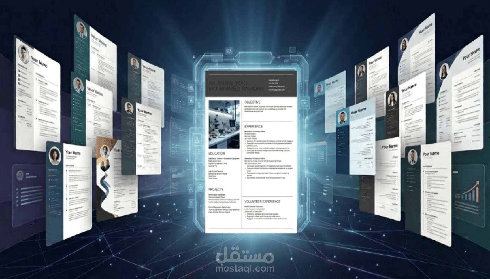 مشروع تصميم وتطوير سيرة ذاتية احترافية موجهة لسوق معين  و جاهز للتقديم على الوظائف و متوافق مع نظام العالمى ATS