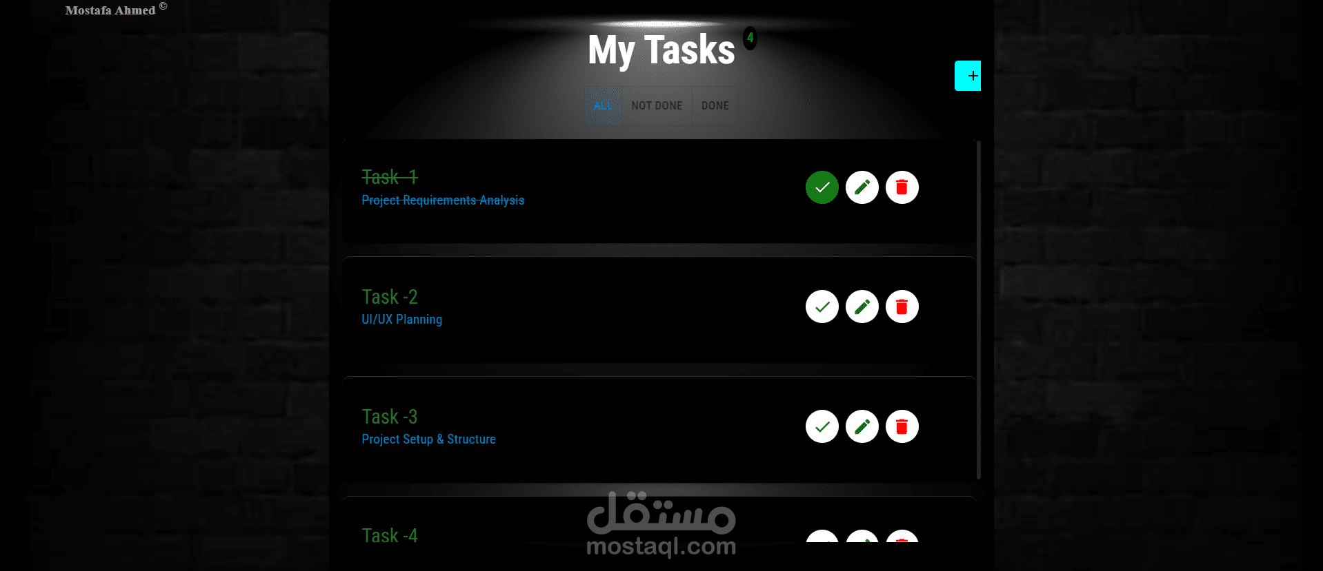 TodoList (React.js, Material UI)