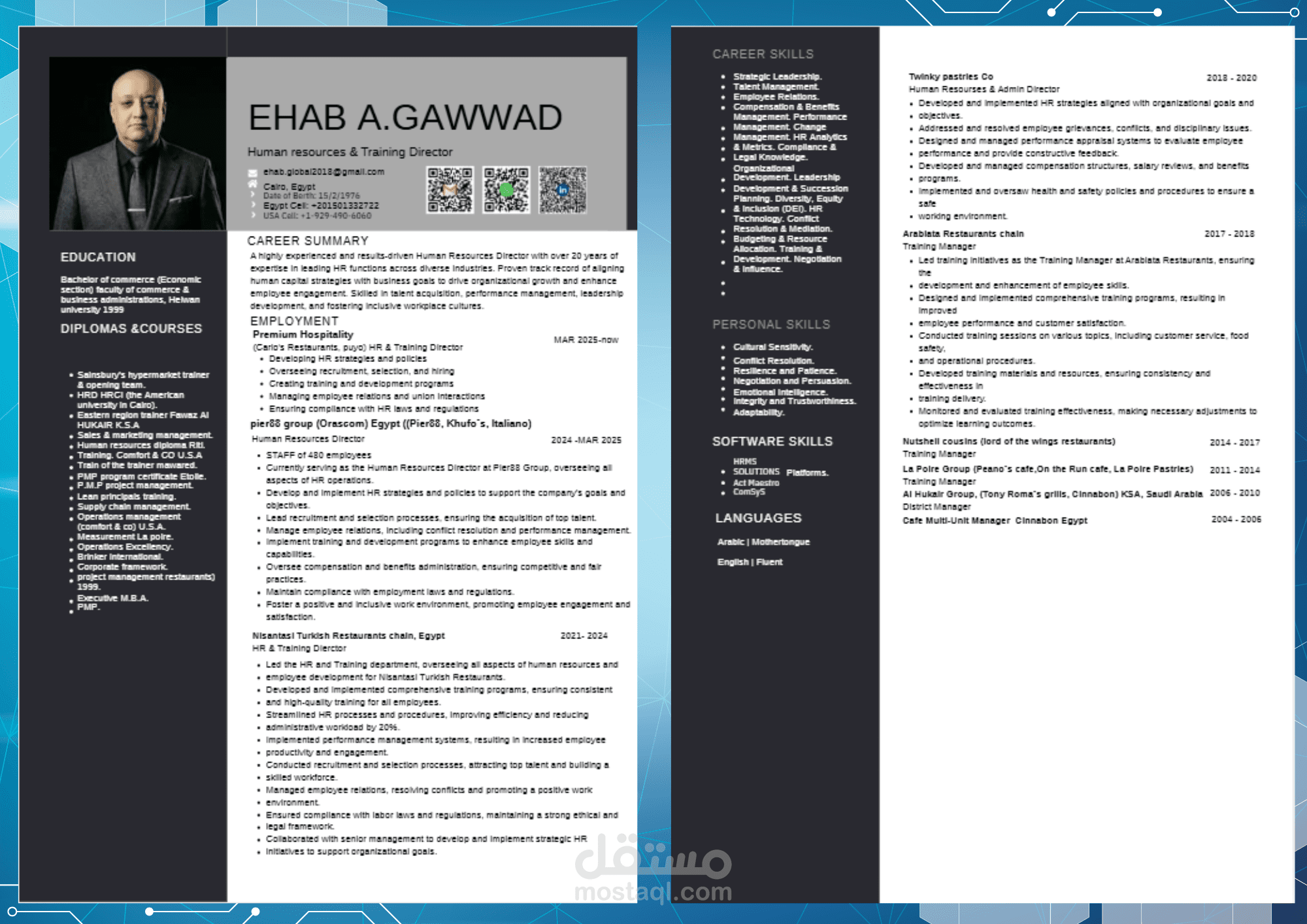 Professional English CV – Modern Design