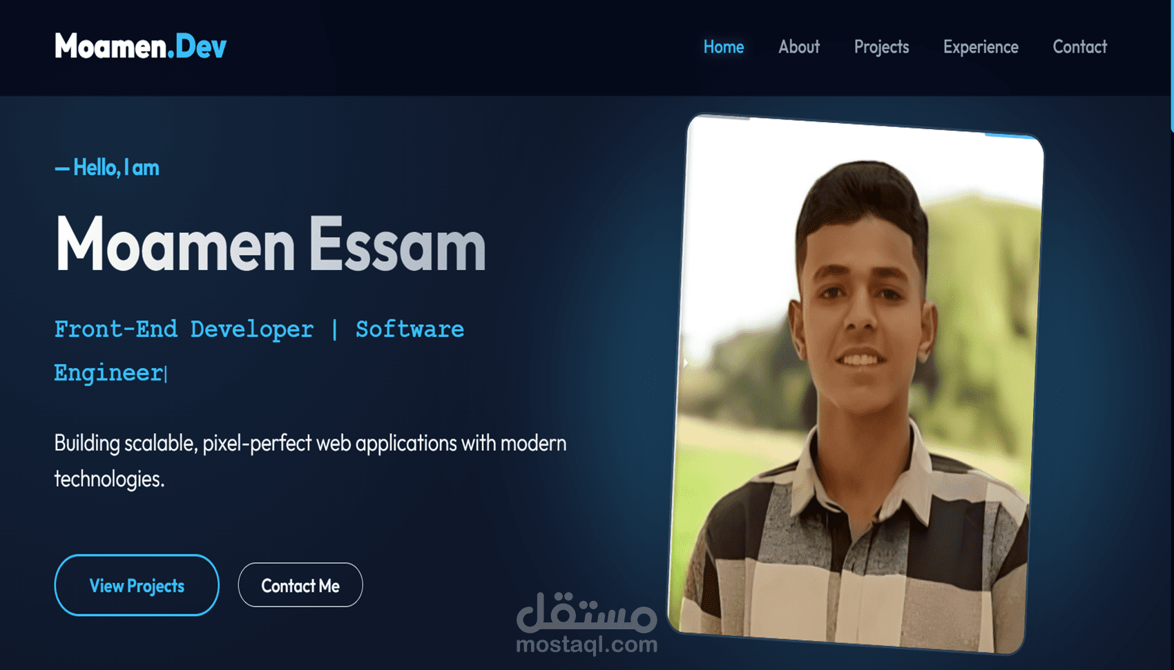 موقعي الشخصي (Personal Portfolio)