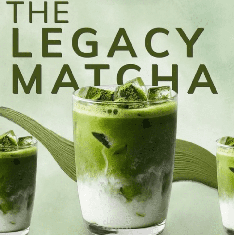 تصميم إعلان منتج عصري (The Legacy Matcha)