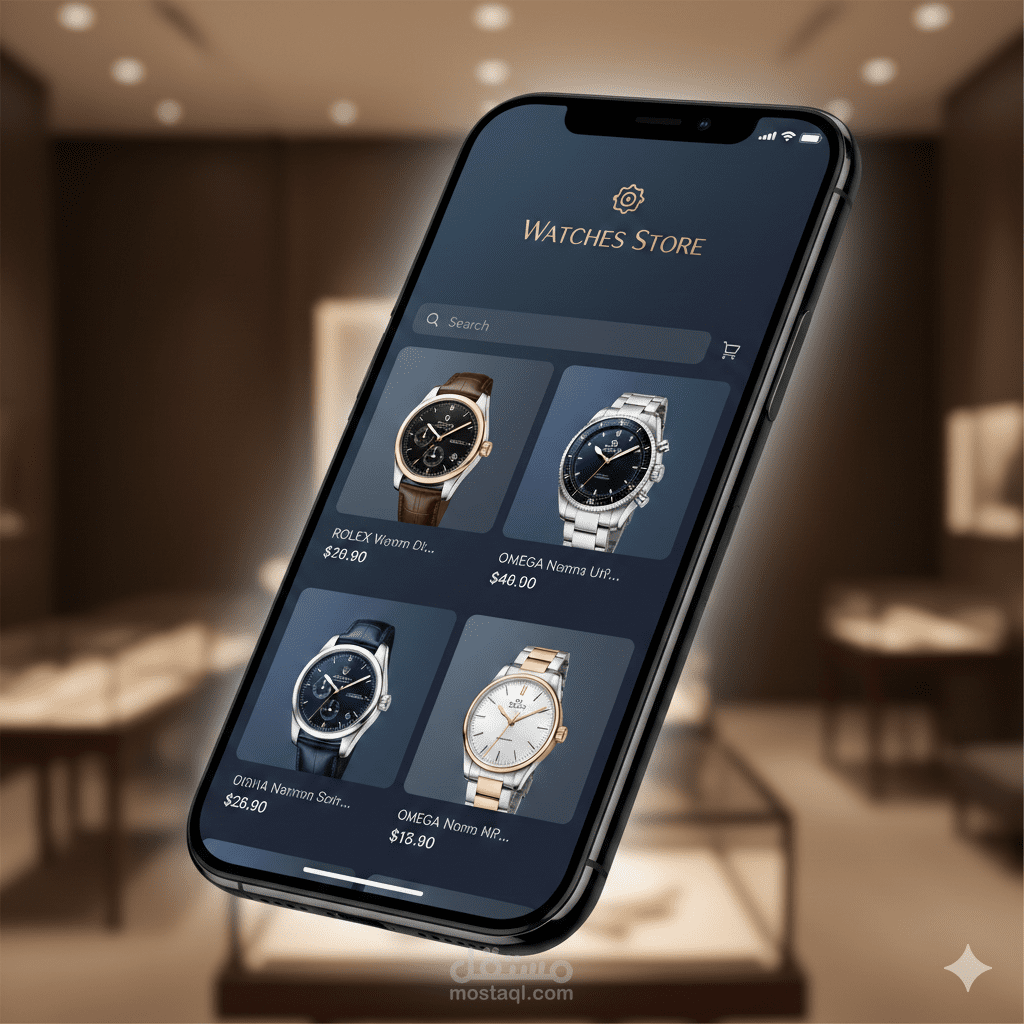 تطبيق Watches Store: متجر إلكتروني متكامل للساعات الفاخرة