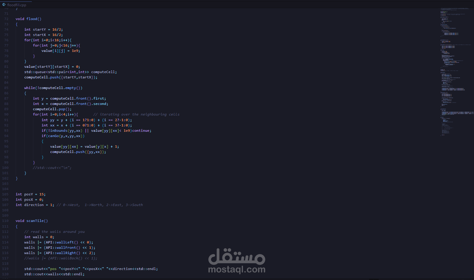 ربوت حل المتاهة