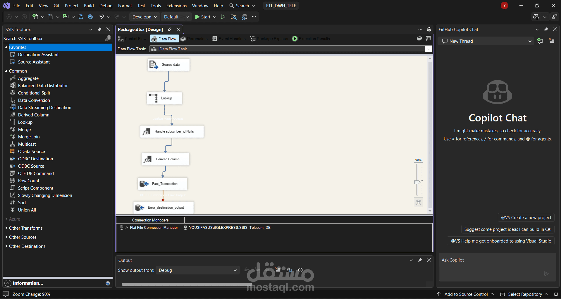 مشروع ETL للاتصالات (SSIS)