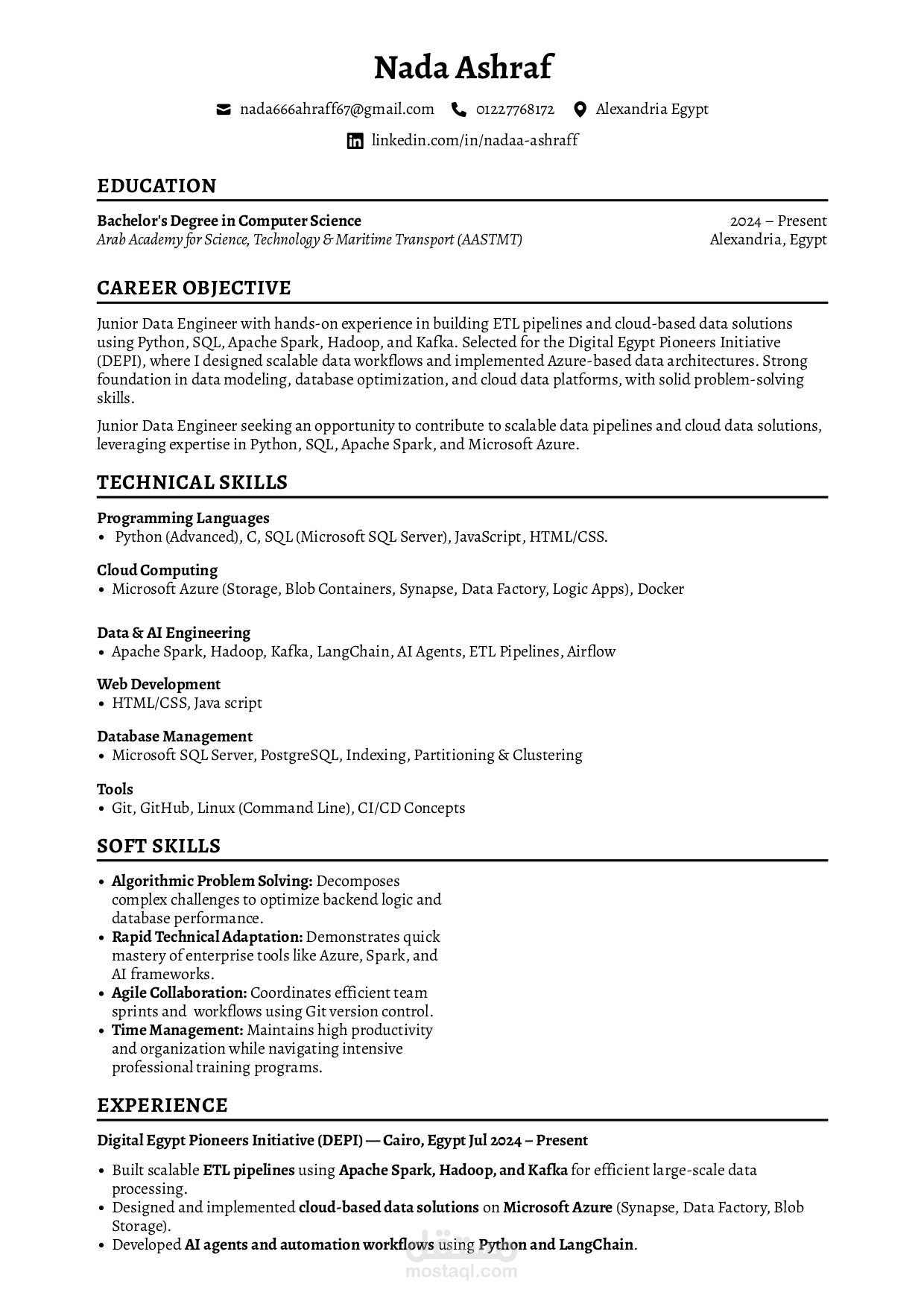 تصميم سيرة ذاتية (CV) احترافية متوافقة بنسبة 100% مع أنظمة ATS