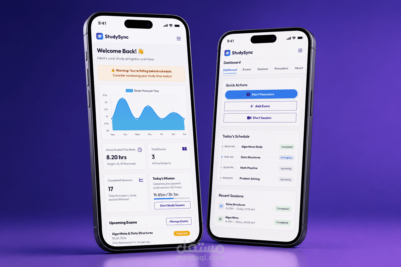 StudySync — منصة تنظيم المذاكرة والتحضير للامتحانات