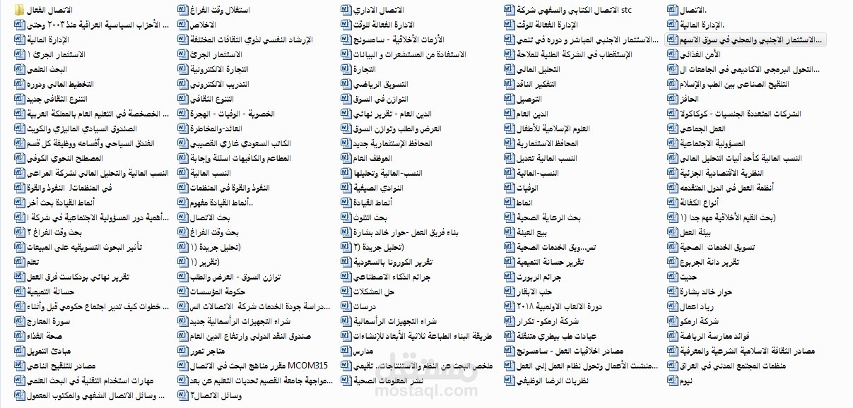 بعضًا من الأبحاث والتقارير التي قمت بإعدادها علي منصة خمسات