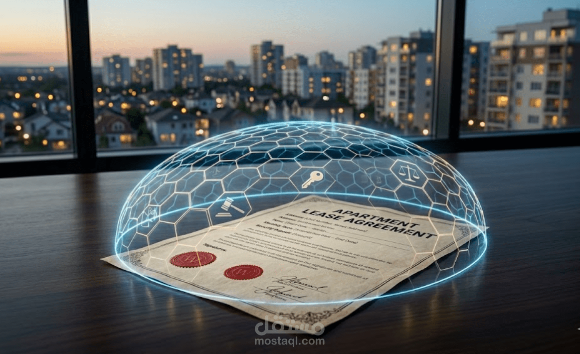 صيغة عقد إيجار شقة سكنية