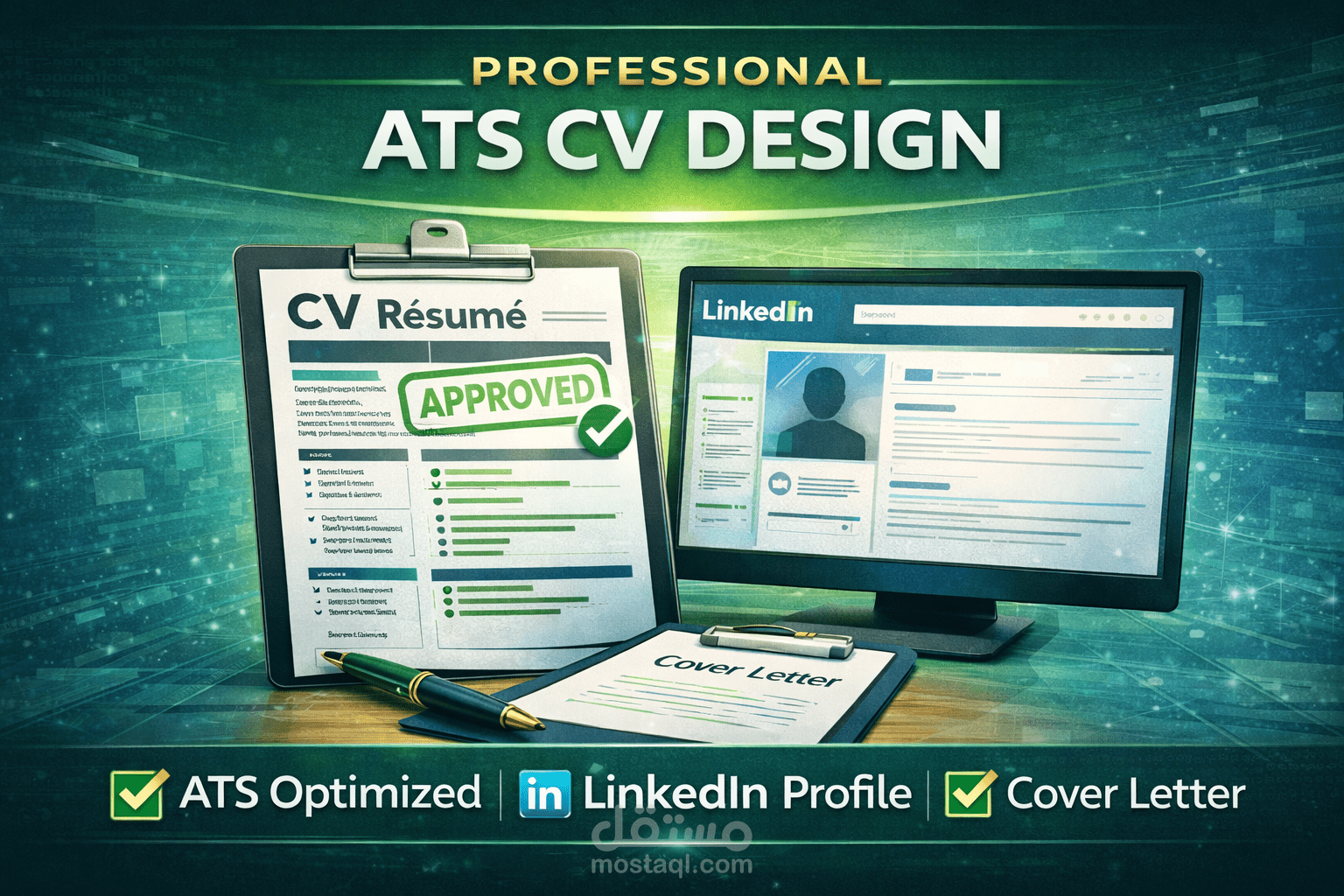 تصميم سيرة ذاتية احترافية متوافقة مع أنظمة ATS