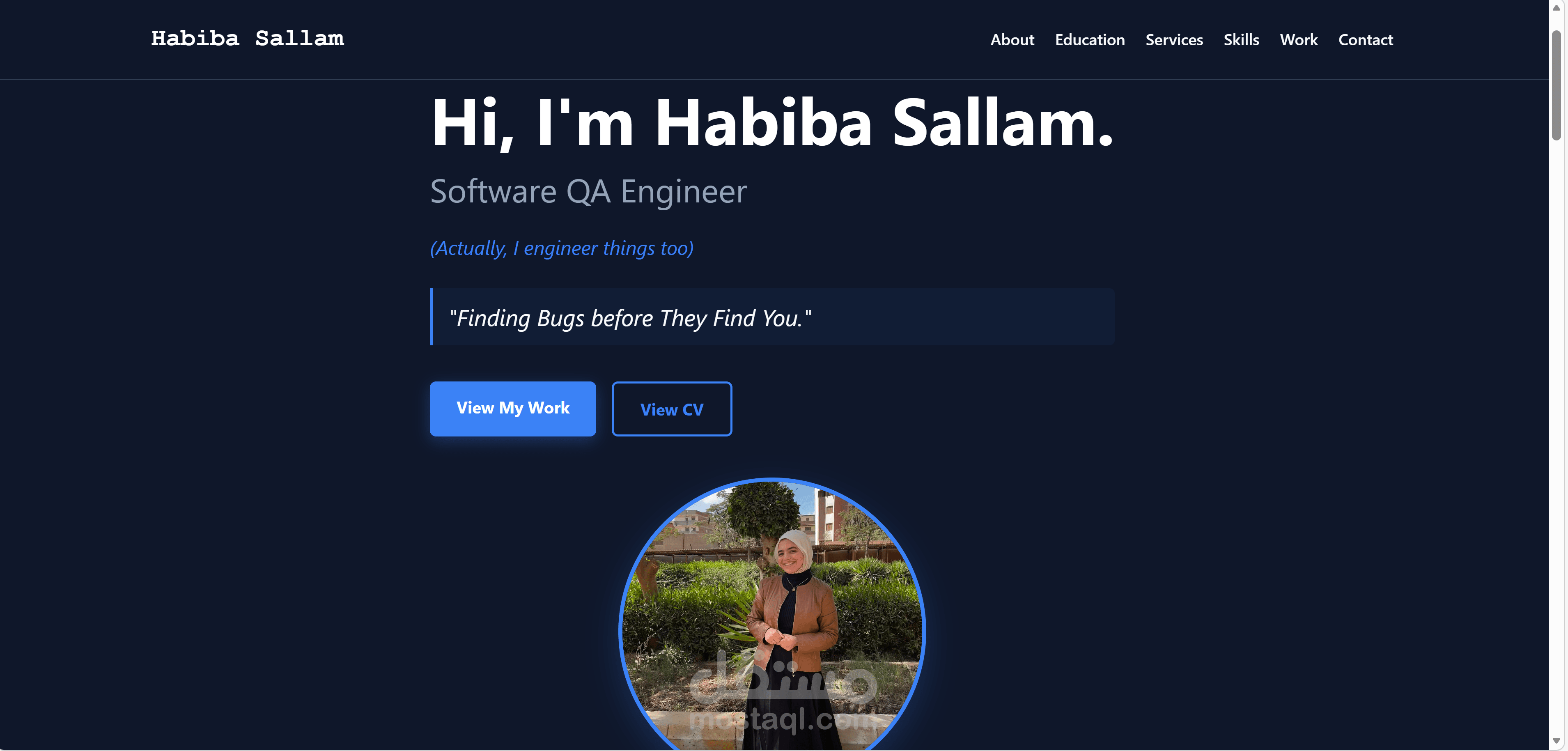 رمجة وتطوير موقع شخصي متجاوب (