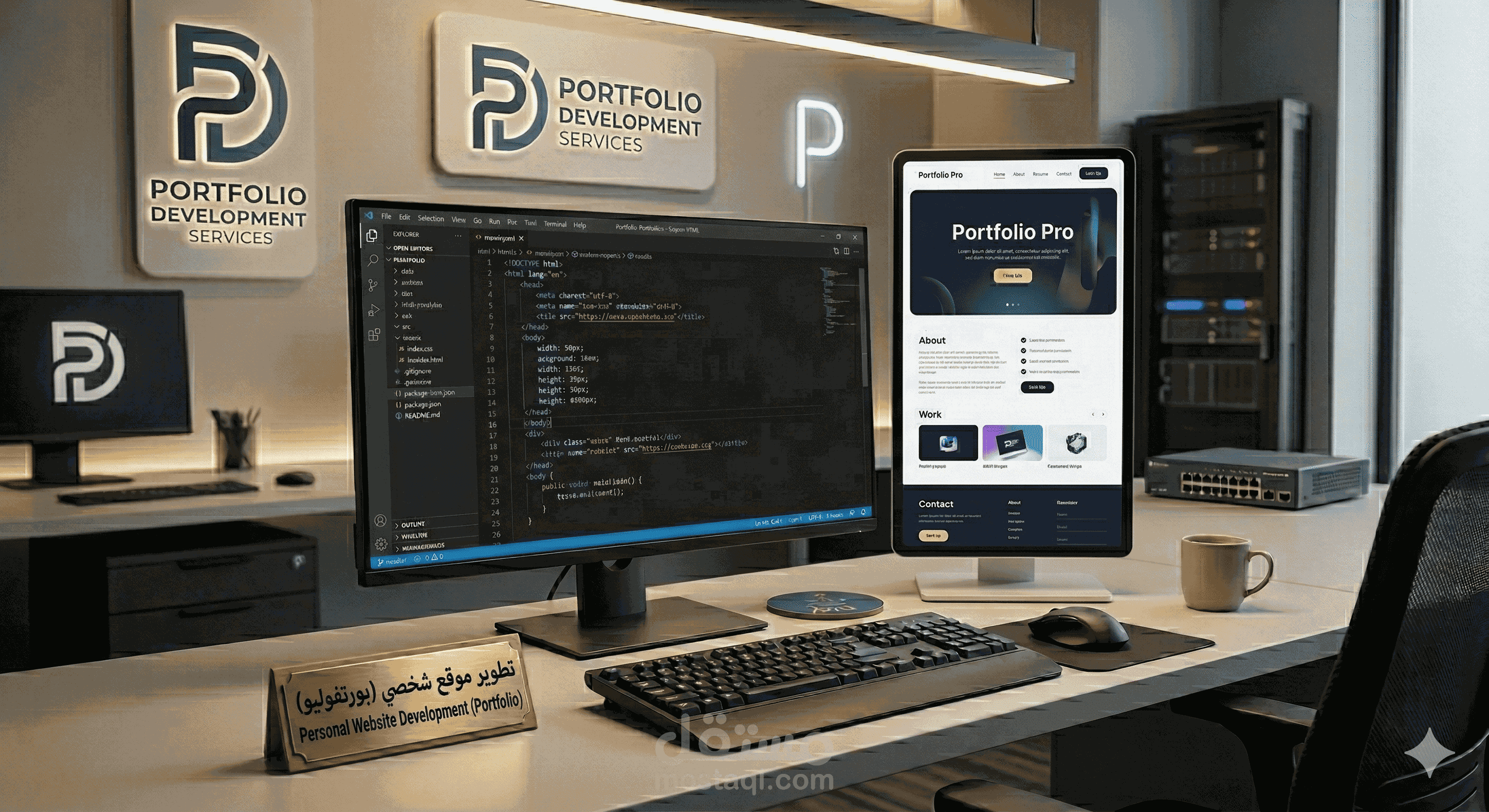 برمجة وتطوير موقع شخصي متجاوب