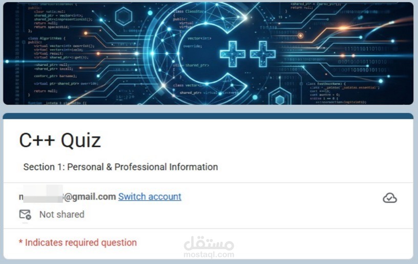 تصميم وإعداد نموذج اختبار إلكتروني احترافي (Google Forms) مع نظام تصحيح تلقائي