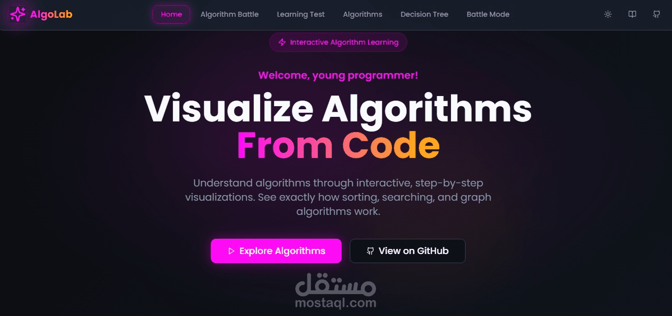 AlgoLab: Interactive Algorithm Visualization Web Application