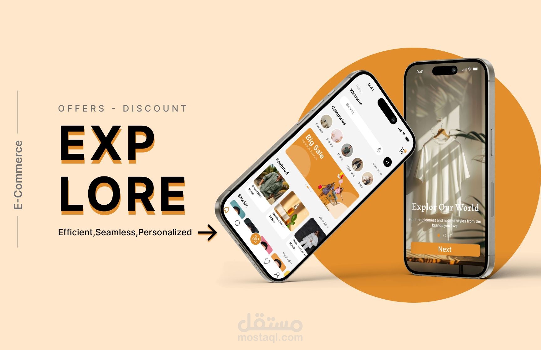 UI/UX design I created for Trendora, a modern and stylish online store.