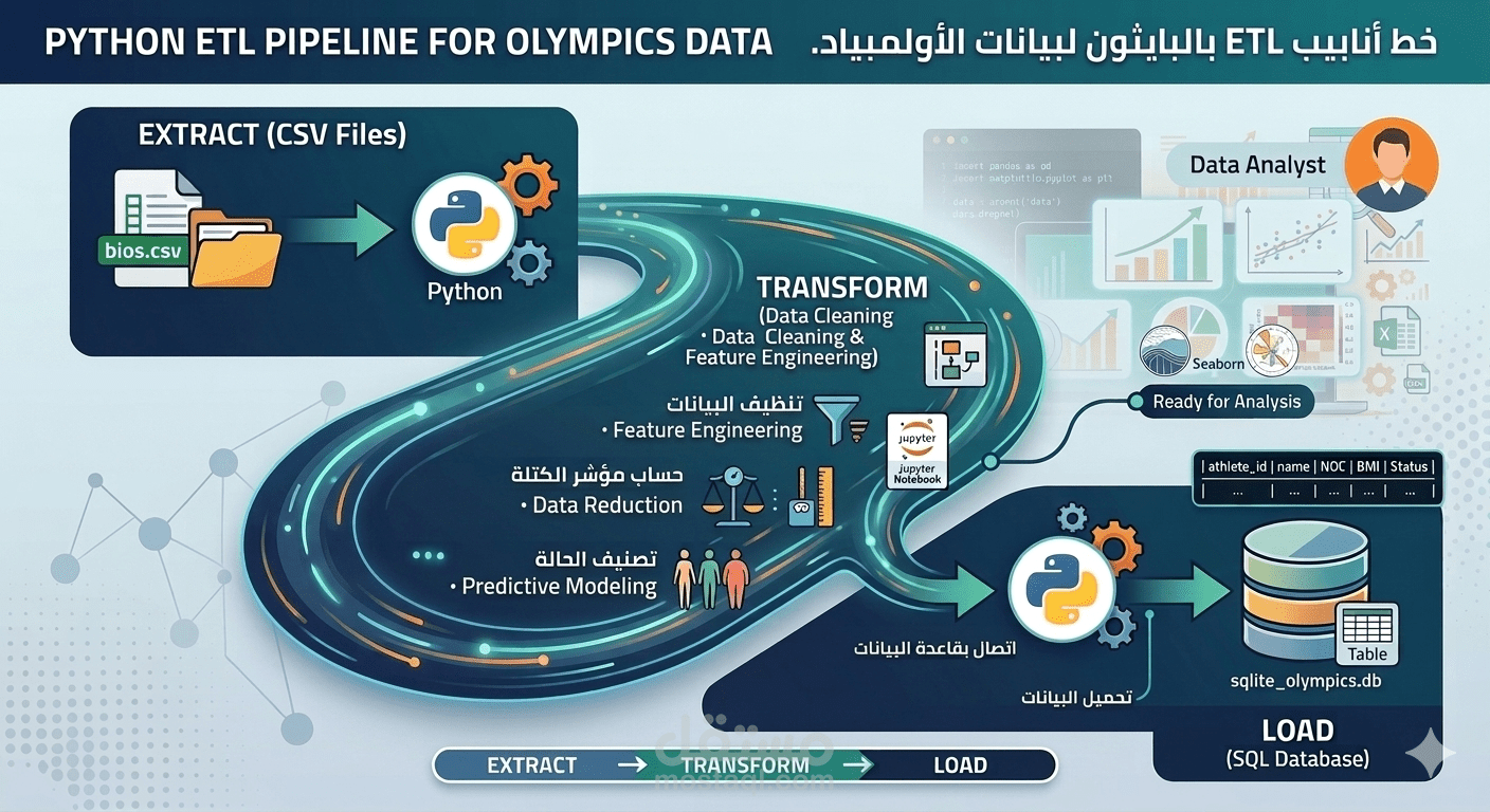 تحليل بيانات ضخمة لـ 145,000 رياضي أولمبي باستخدام Python
