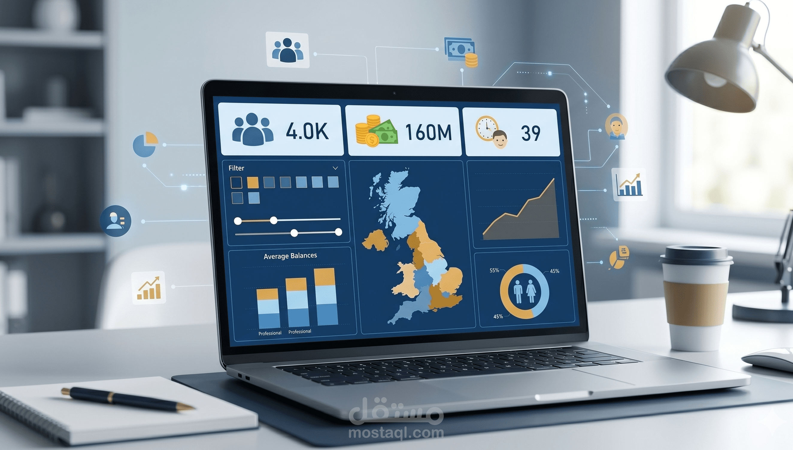 لوحة تحليل بيانات العملاء