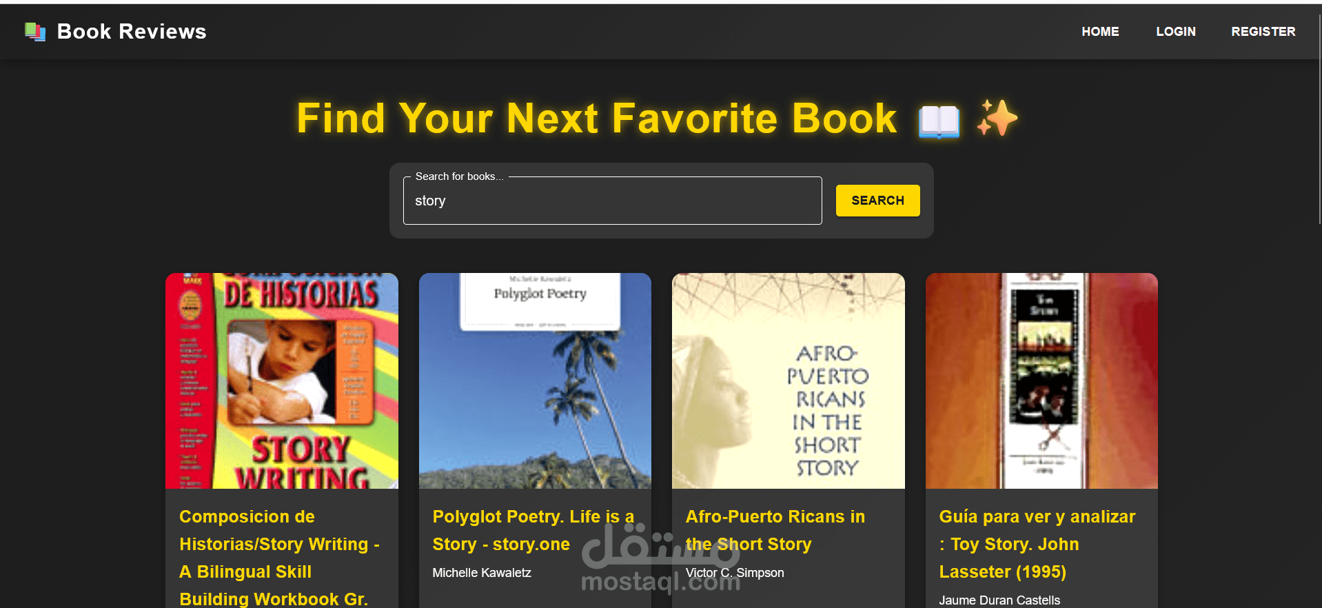 React Book Review Web Application