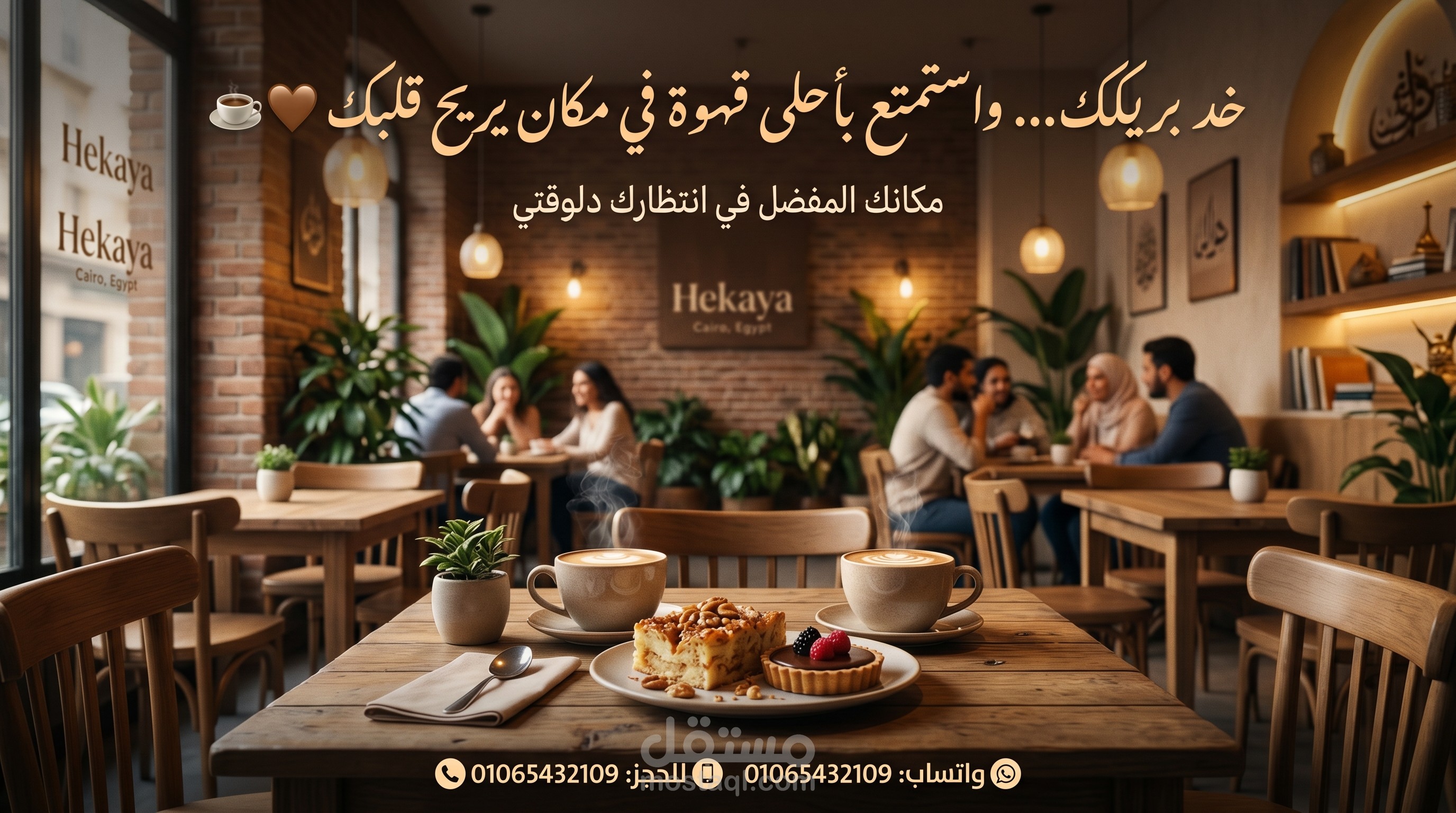 إعلان احترافي لكافيه يعبر عن الأجواء والطعم المميز
