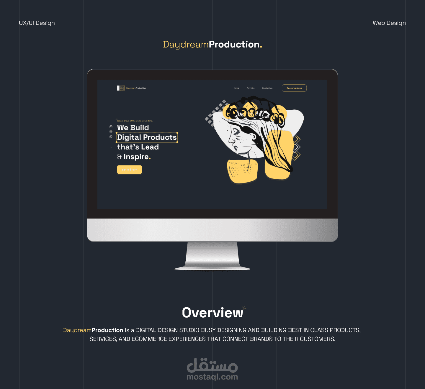 داي دريم - صفحة هبوط لشركة تصميم ومونتاج