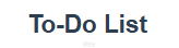 To do list