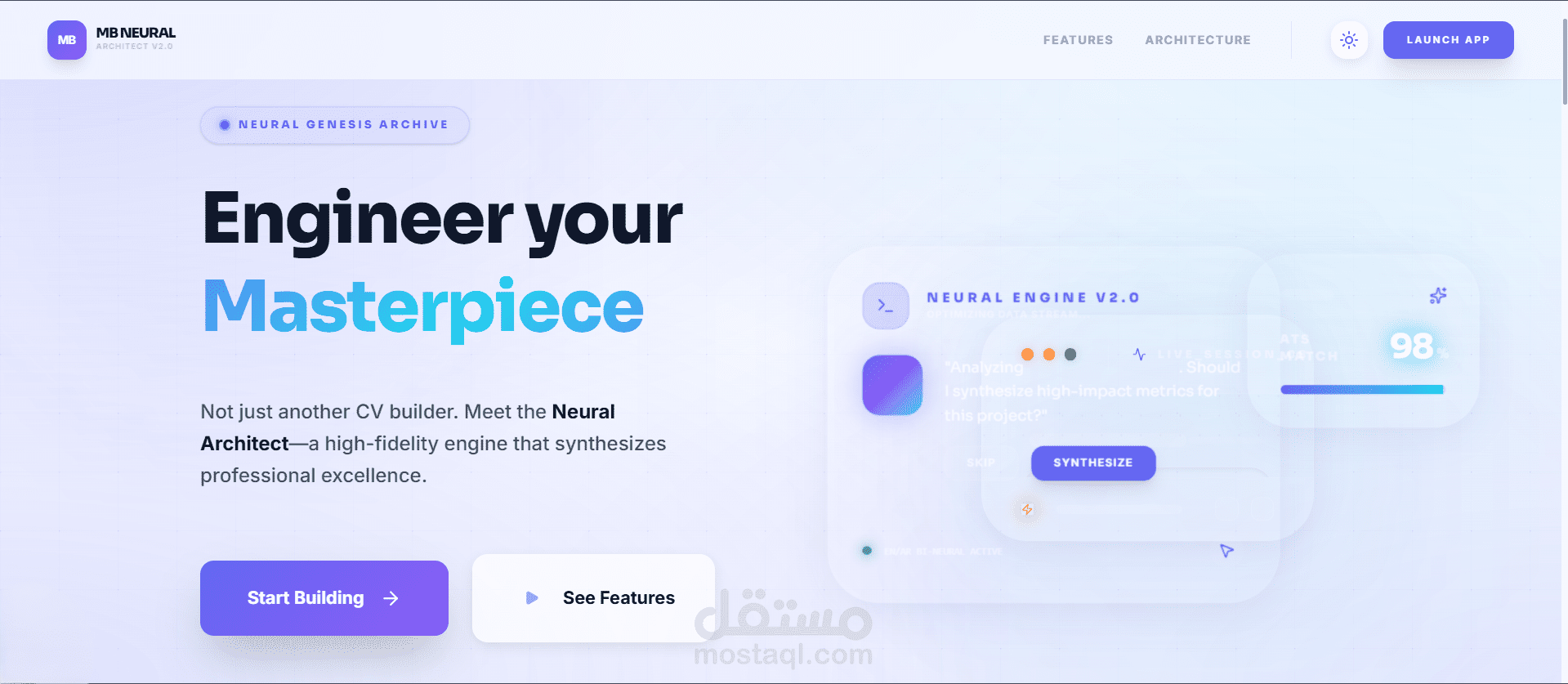 تصميم وتطوير AI CV Builder احترافي مع تحسين ATS وتصدير PDF
