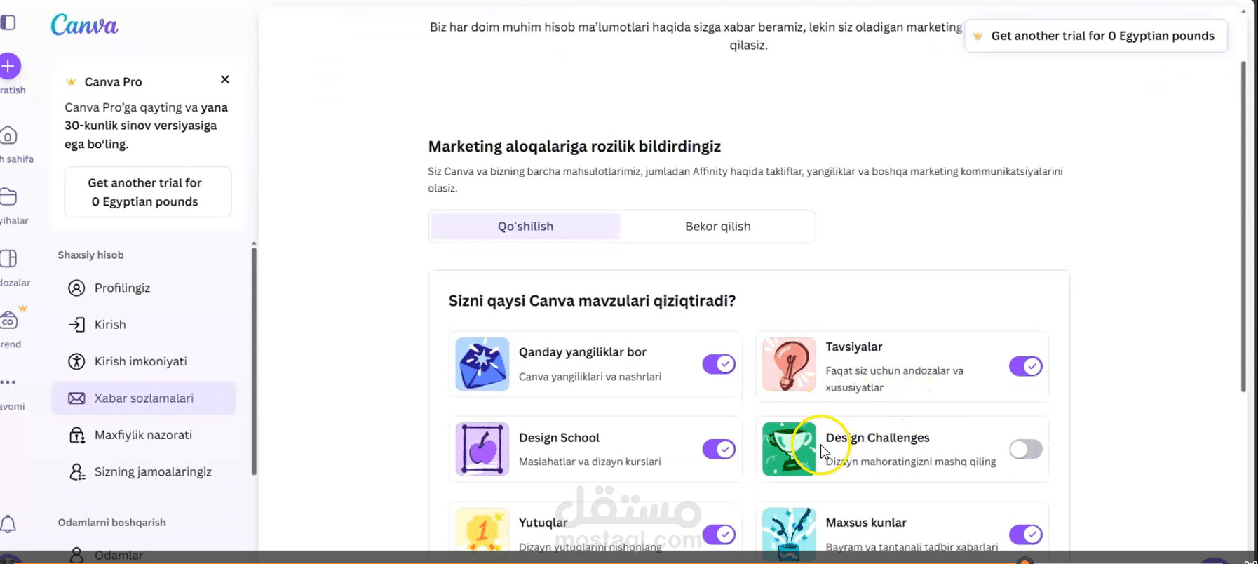 Localization Issue: “Design Challenges” Not Translated to Uzbek in Canva