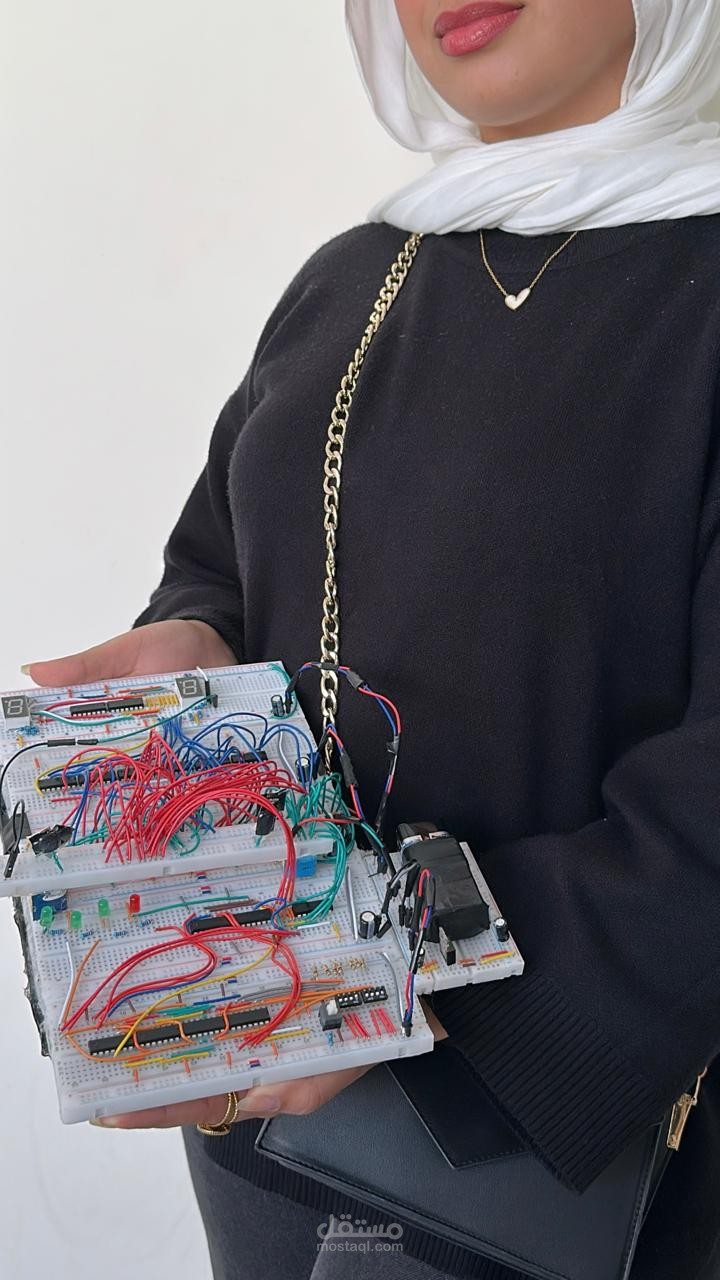 تصميم وتنفيذ وحدة حسابية 4-Bit (ALU) مع شاشة 7-Segment ومؤشر Even/Odd