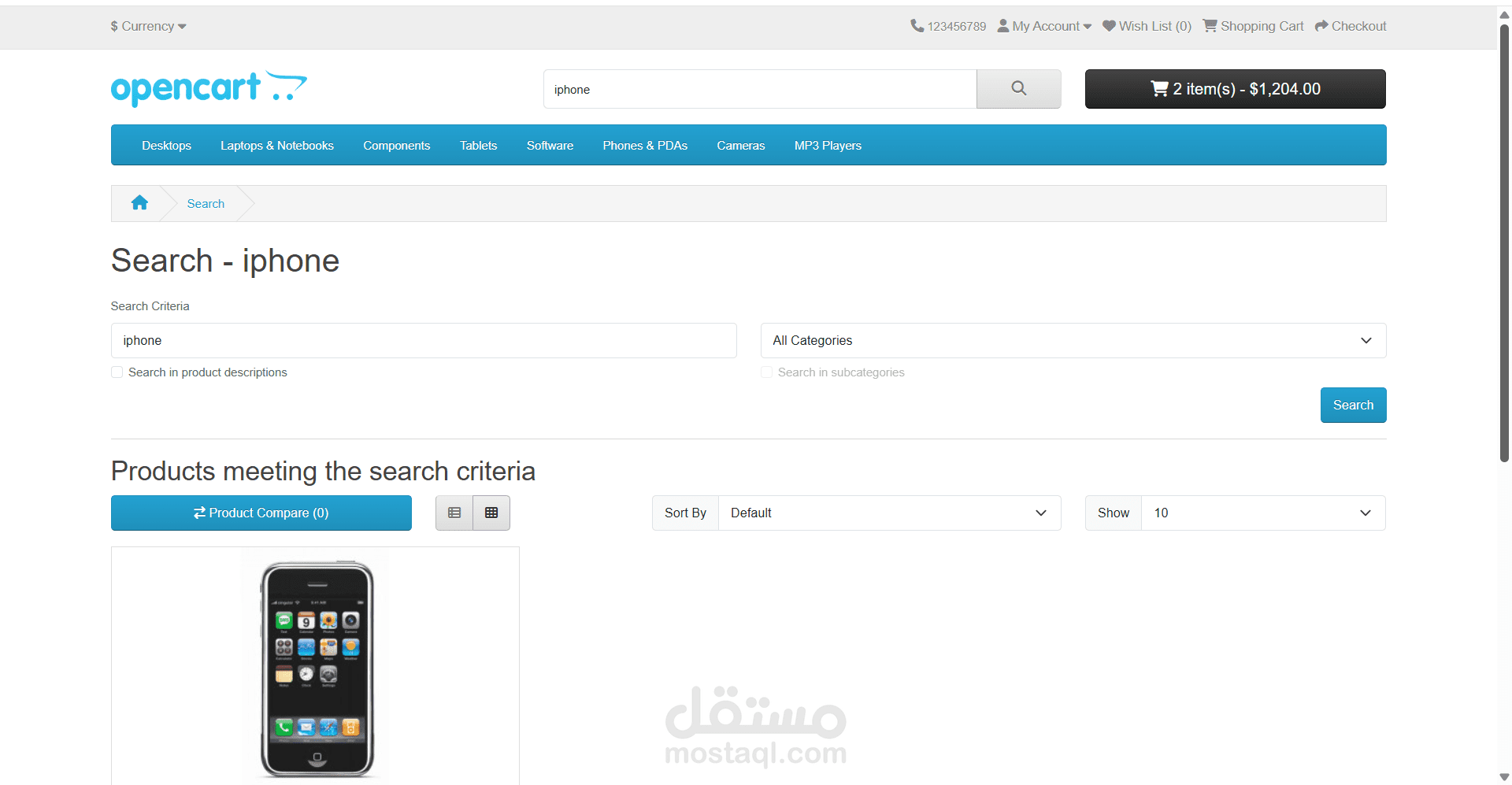 Testing the OpenCart Demo Website