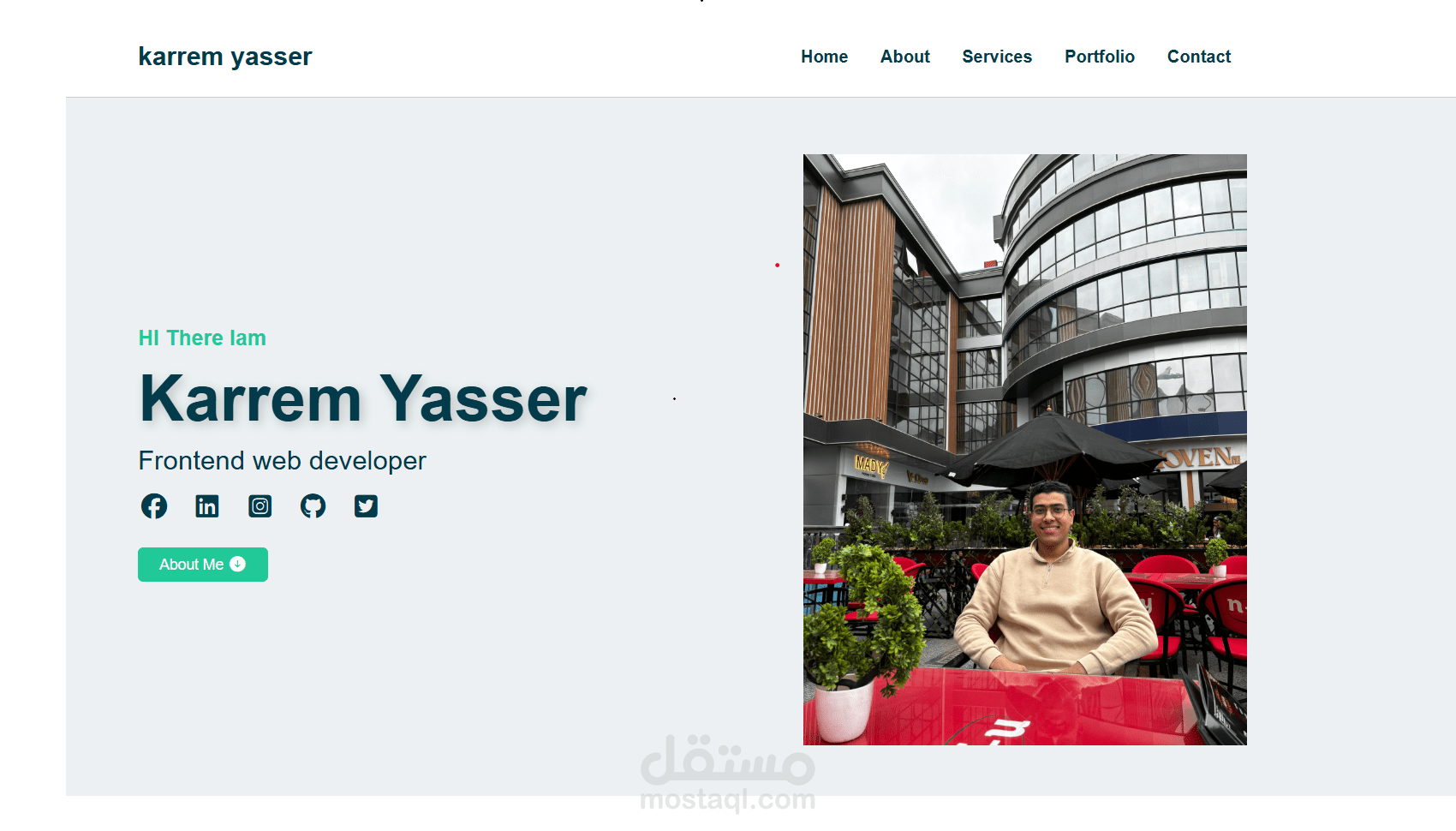 تصميم وبرمجة موقع سيرة ذاتية (Portfolio) عصري ومتجاوب. ​أو: برمجة موقع شخصي لعرض الأعمال باستخدام HTML & CSS.