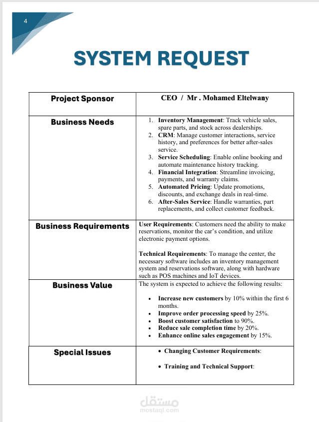 تحليل وتصميم نظام كامل