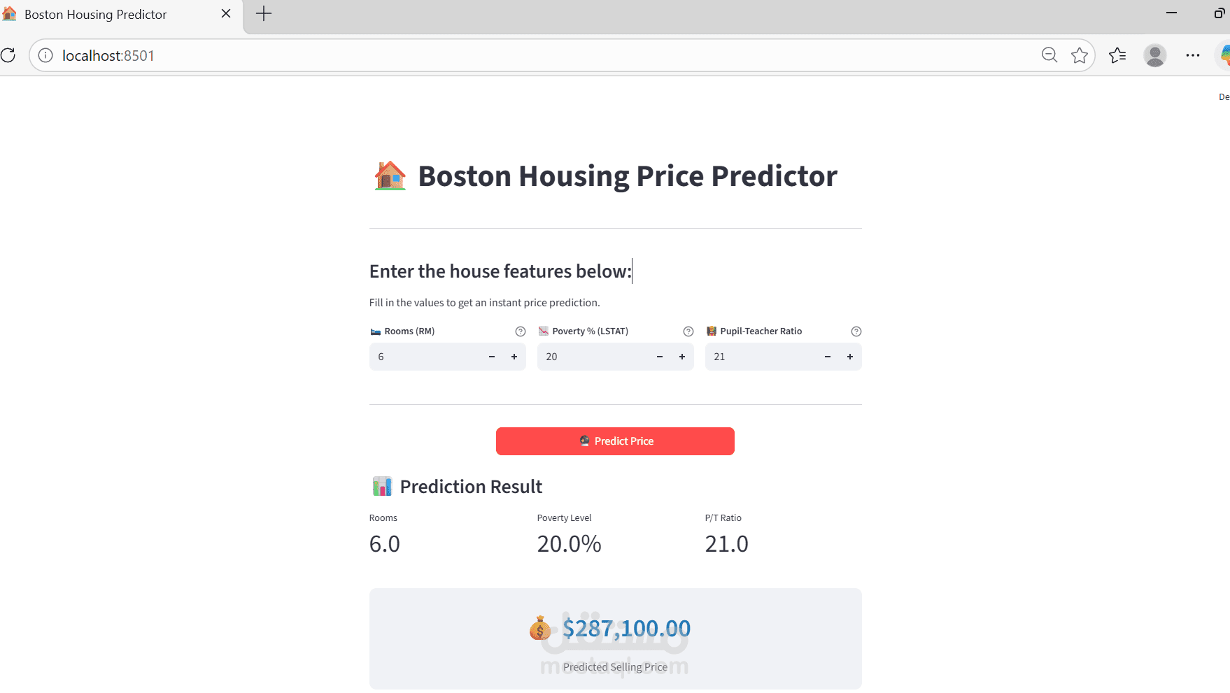 Boston Housing Price Predictor