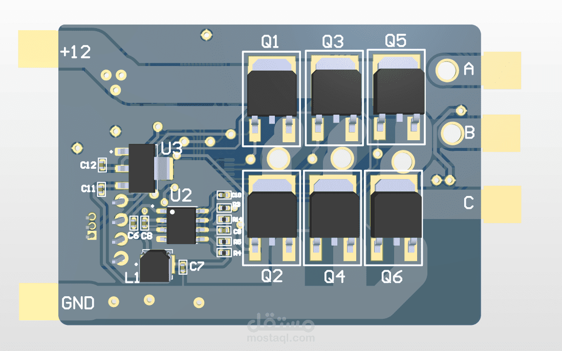 تصميم وتطوير Electronic Speed Controller (ESC) لتيارات عالية