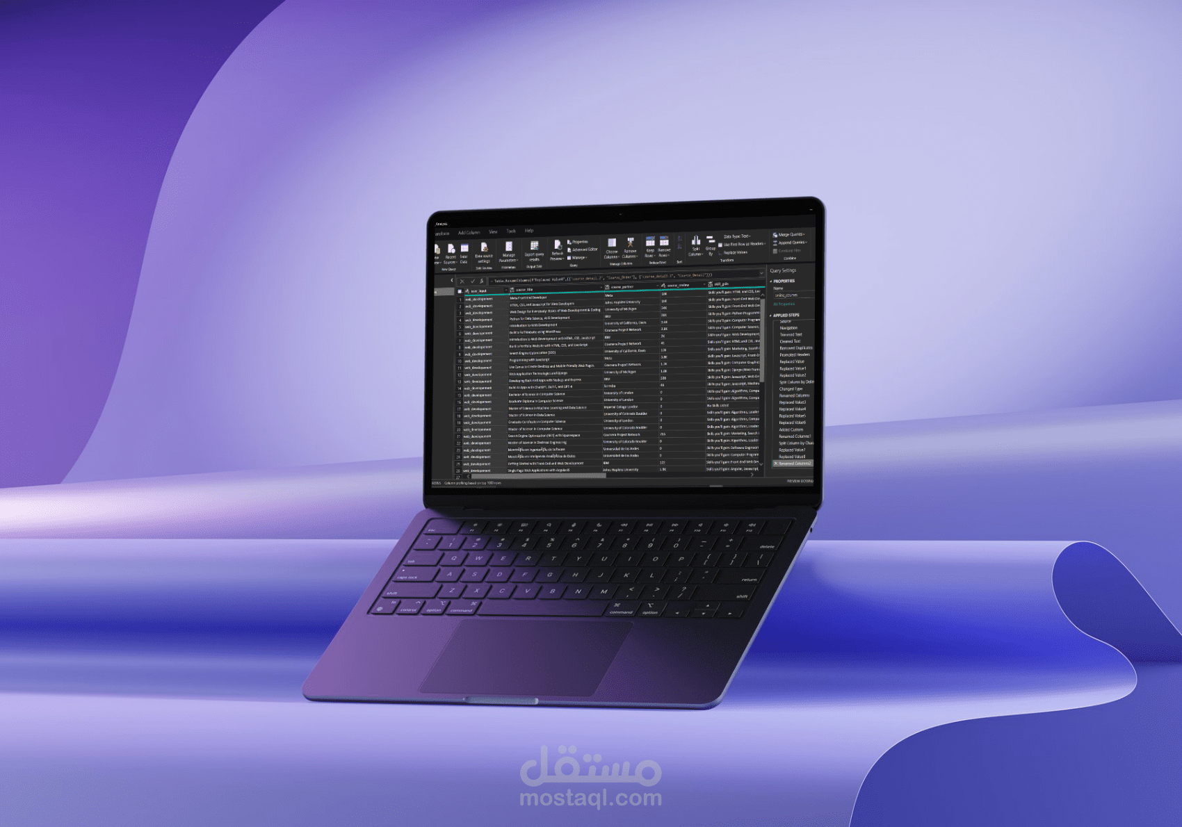 Data Cleaning & Prep لملفات Excel عبر Power BI