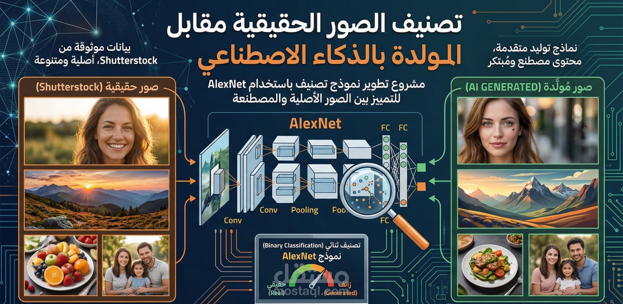 نموذج ذكي لتمييز الصور الحقيقية من الصور المُولَّدة بالذكاء الاصطناعي
