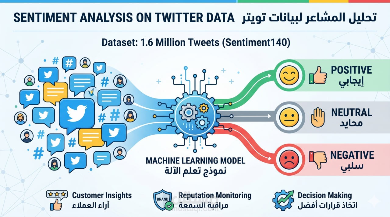 عالم المشاعر الرقمية: تحليل التغريدات باستخدام الذكاء الاصطناعي
