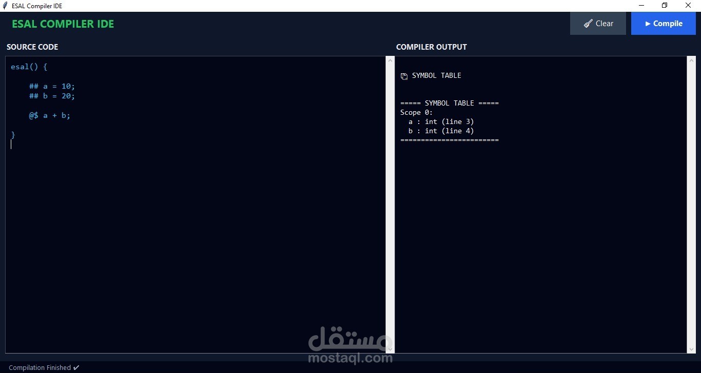 SALE_Language Compiler