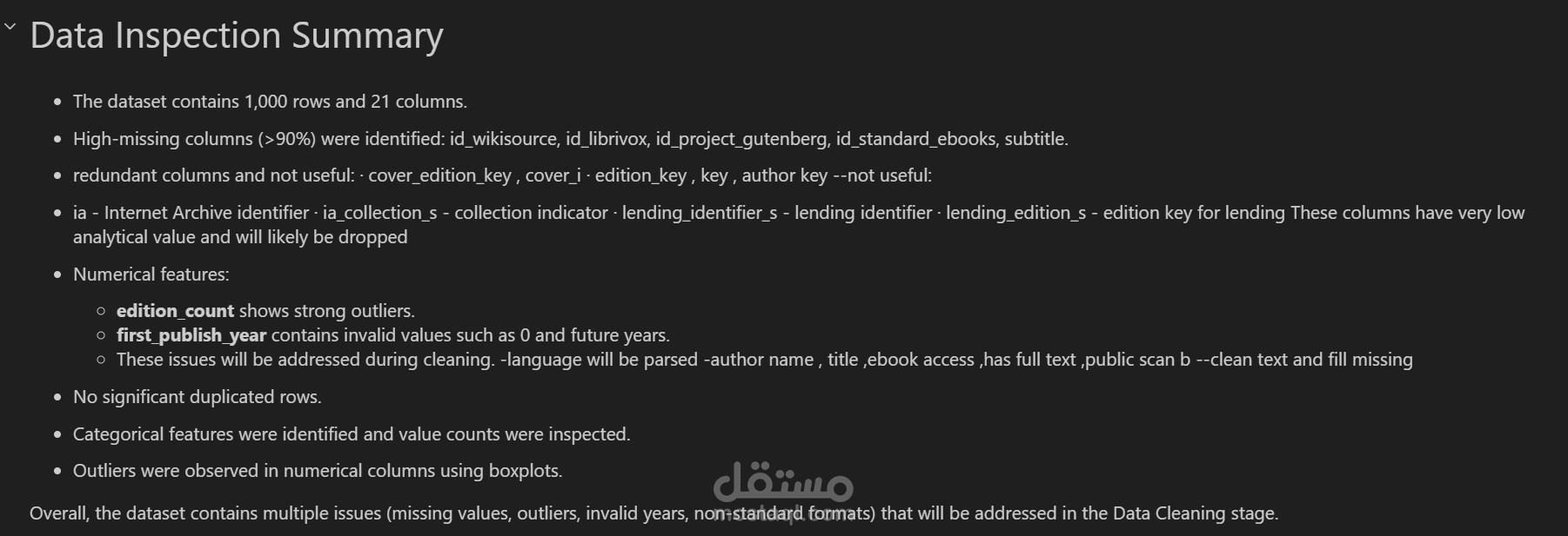 Data analysis for literature books