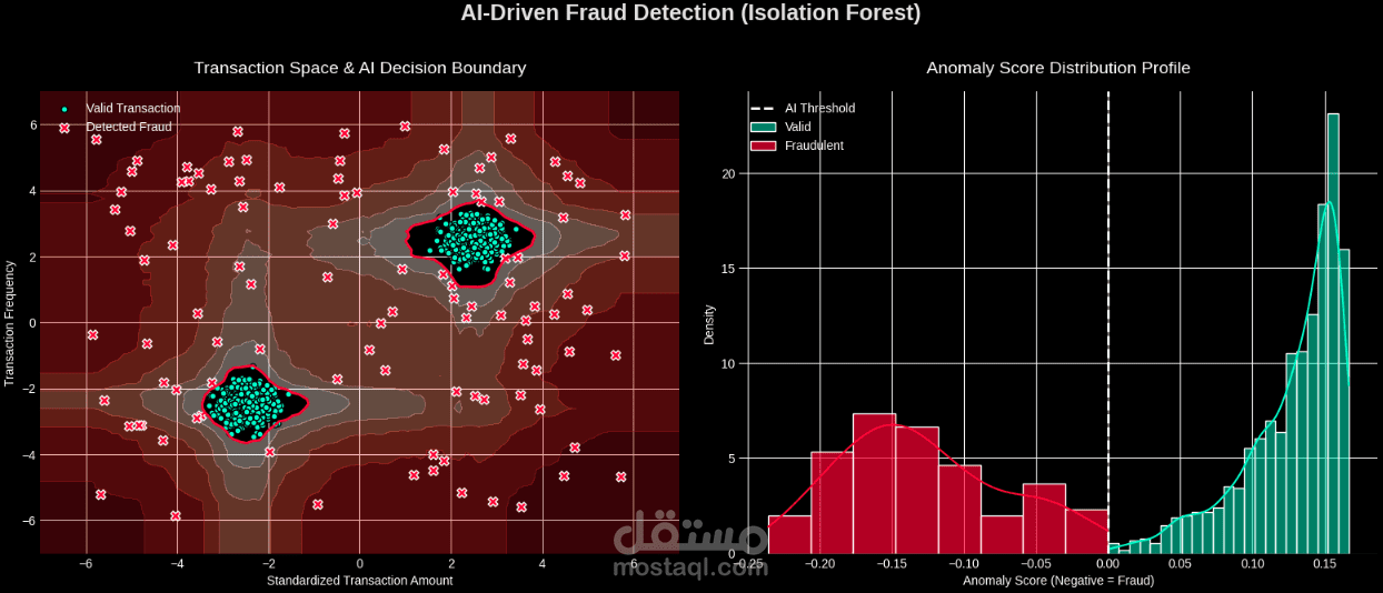 نظام ذكاء اصطناعي لاكتشاف الاحتيال المالي (Fraud & Anomaly Detection)