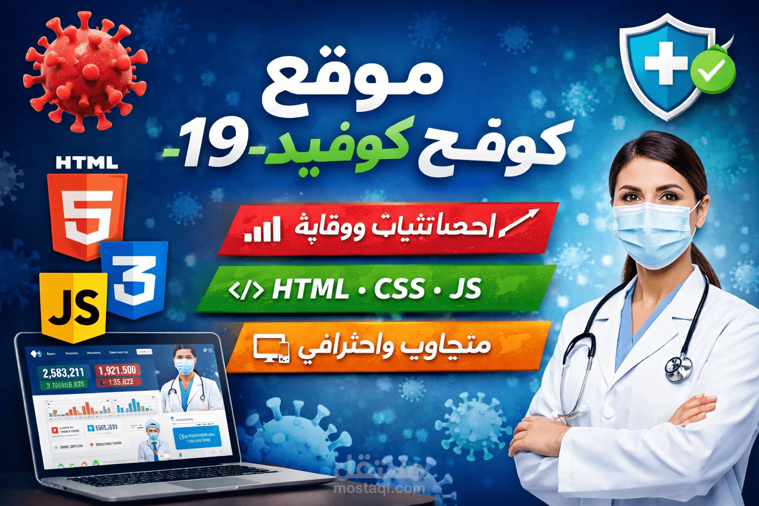 Responsive Healthcare Website – COVID-19 Tracker