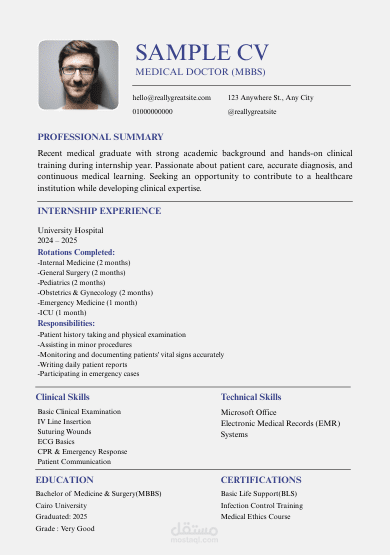 Medical CV Design