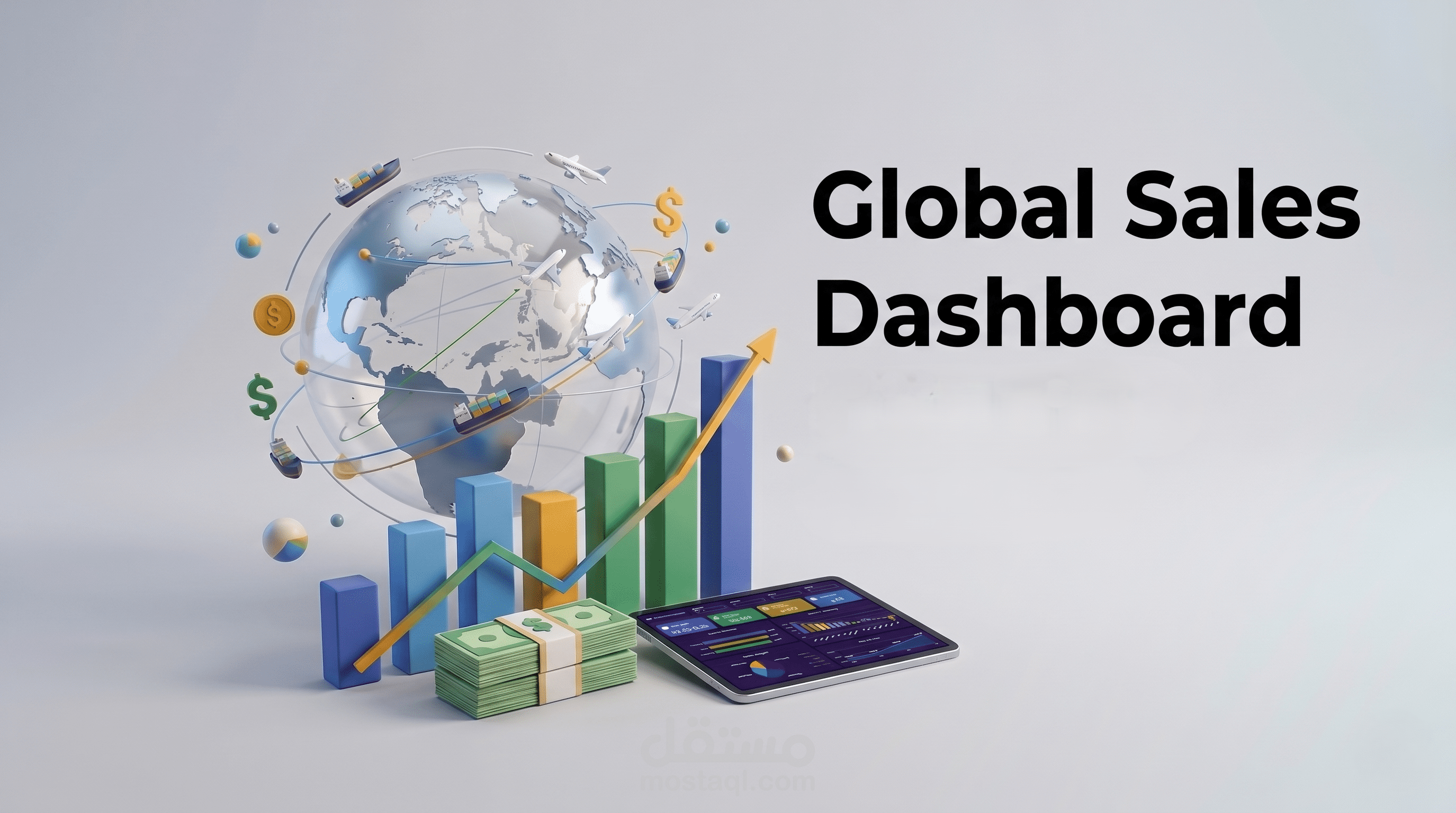 لوحة تحكم تفاعلية لتحليل المبيعات والأرباح (Global Sales Dashboard)
