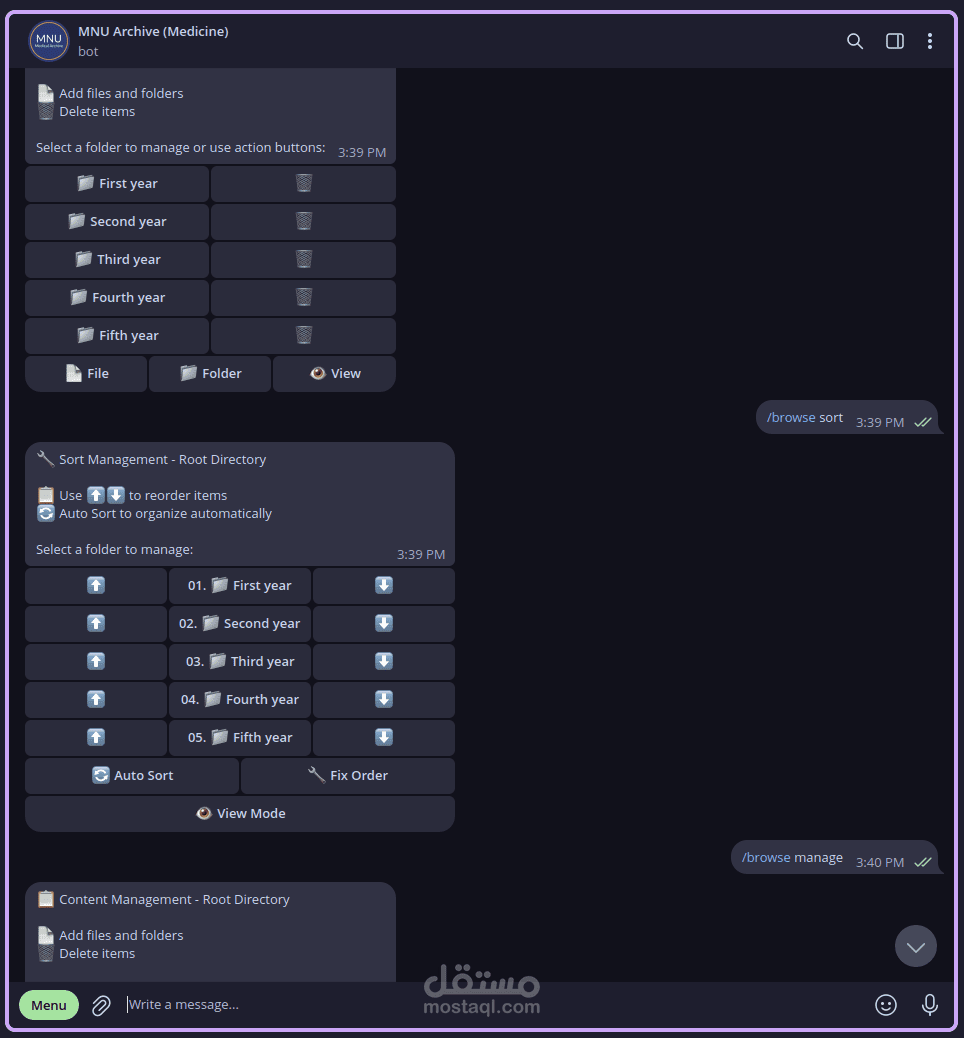 Telegram Archive bot