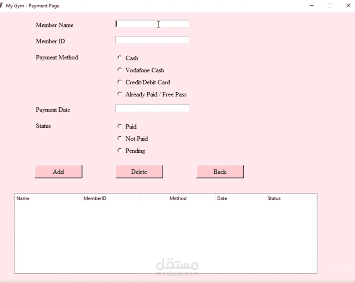 My GymSys – Gym Management System