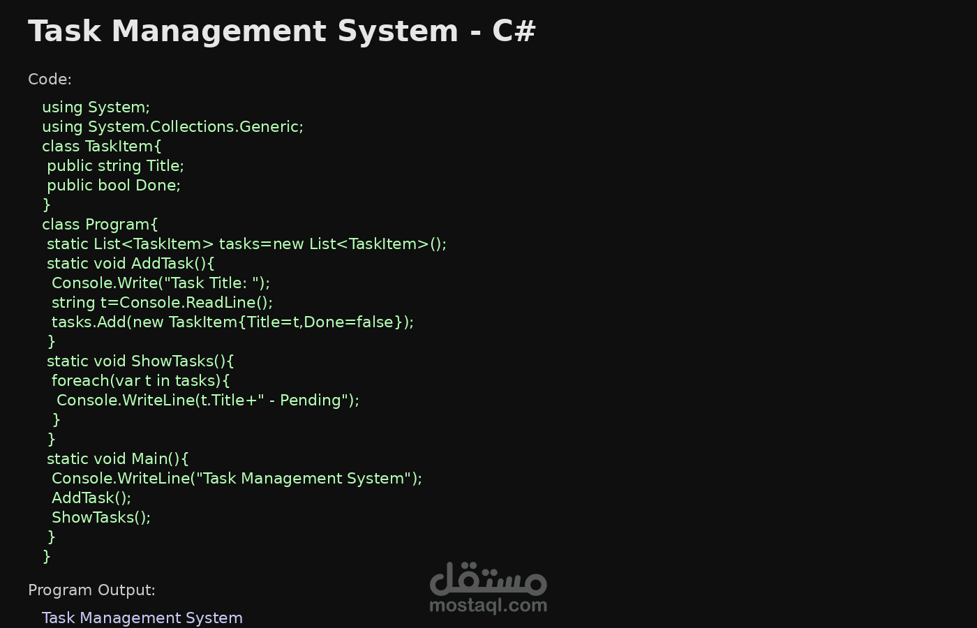 Task Management System