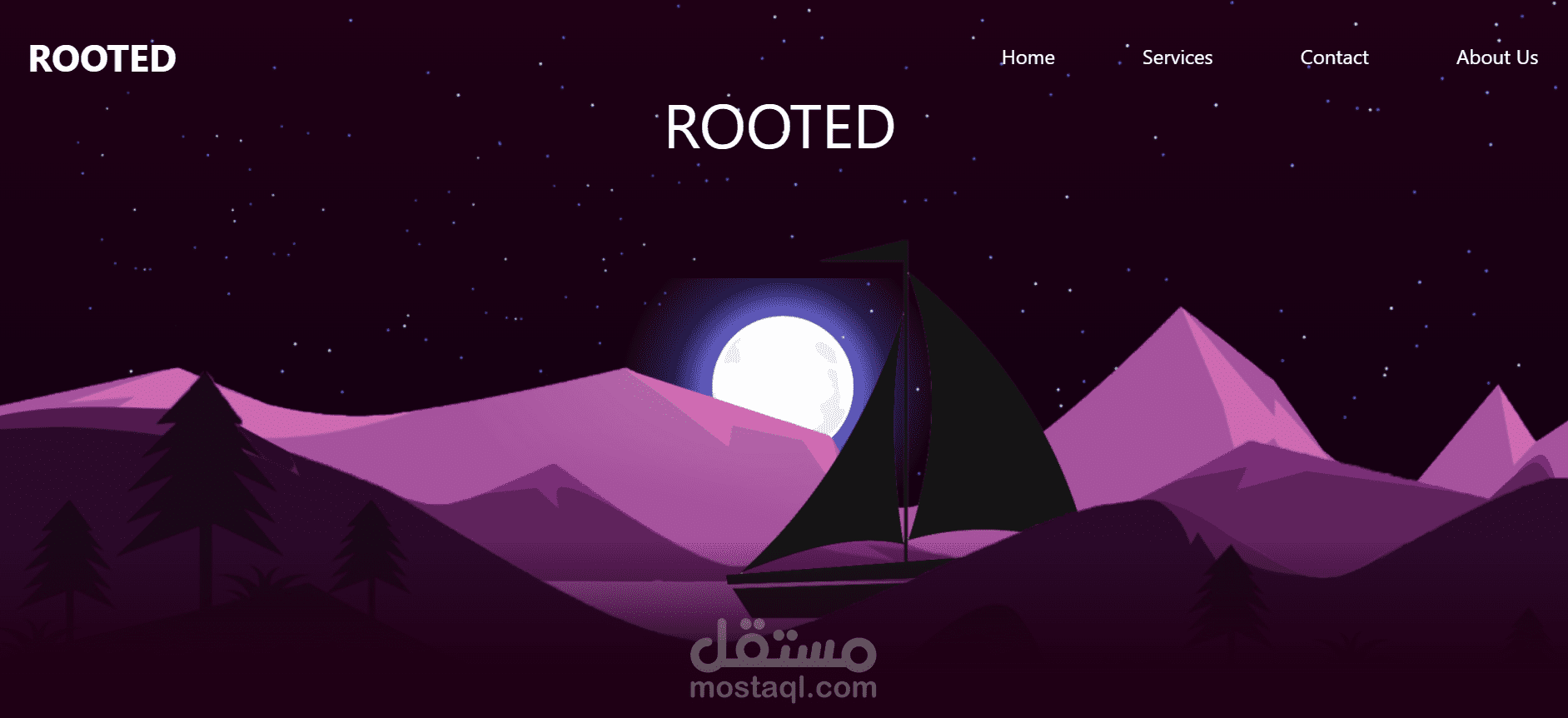 animated landing page