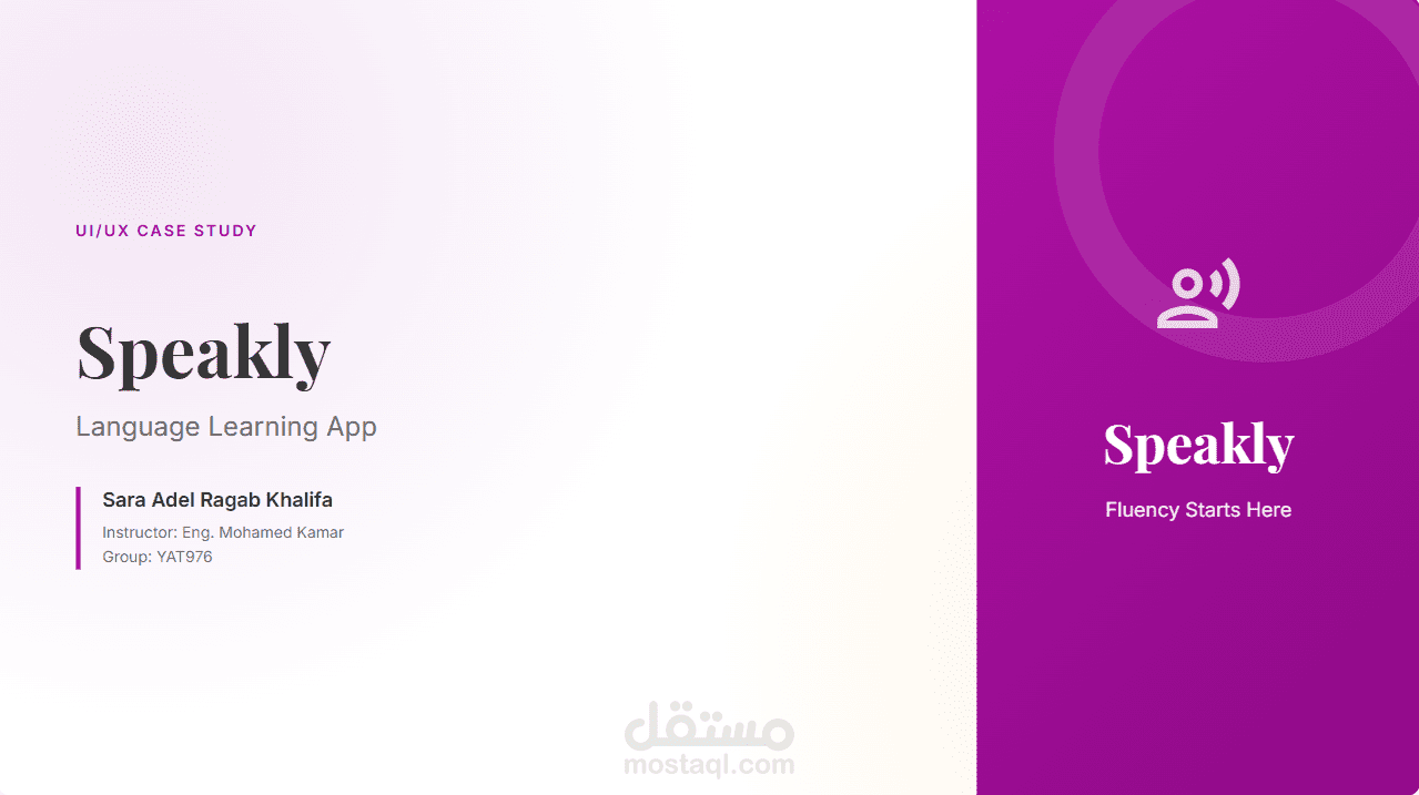 UX Case Study Presentation – Speakly Language Learning App