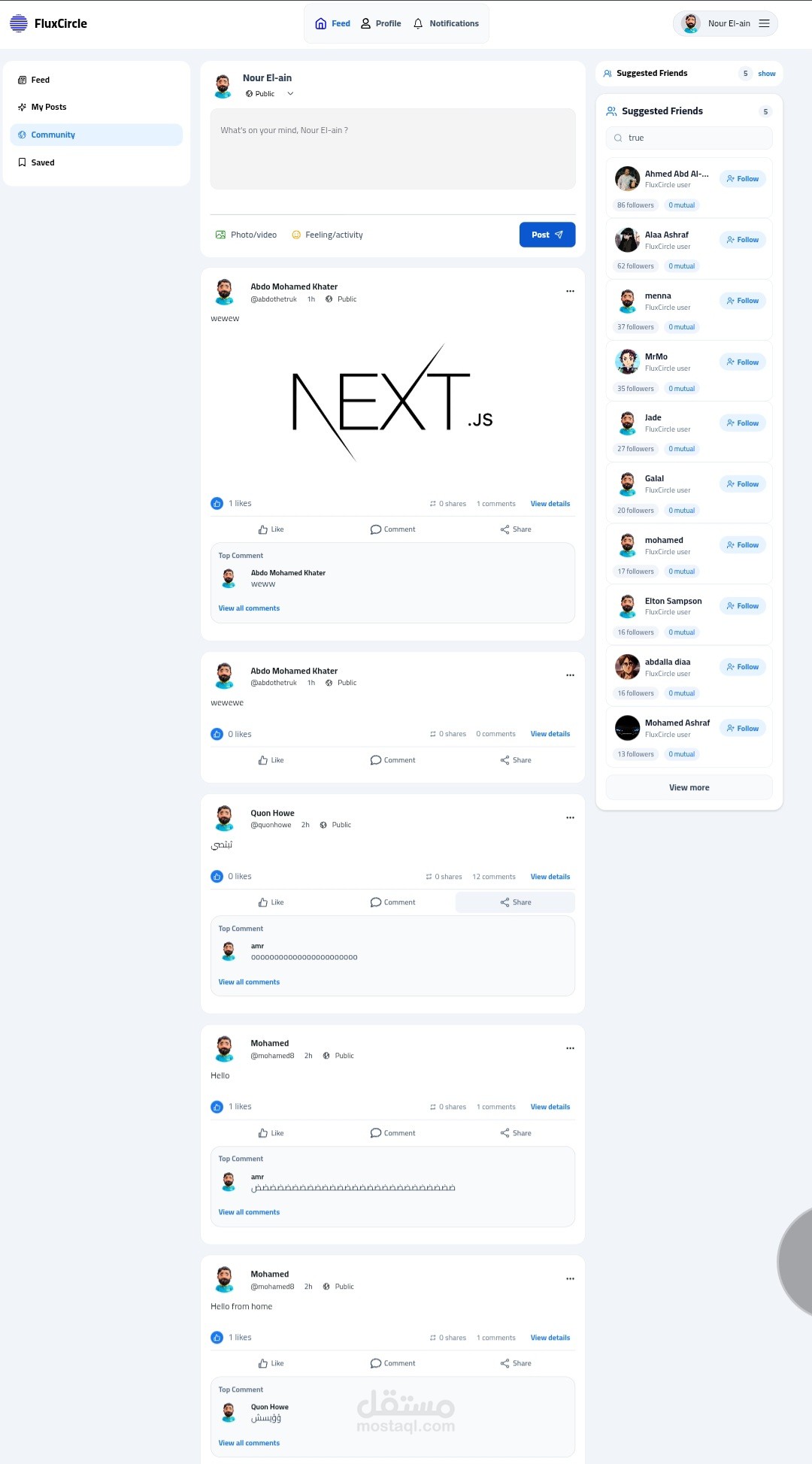 FluxCircle - social app