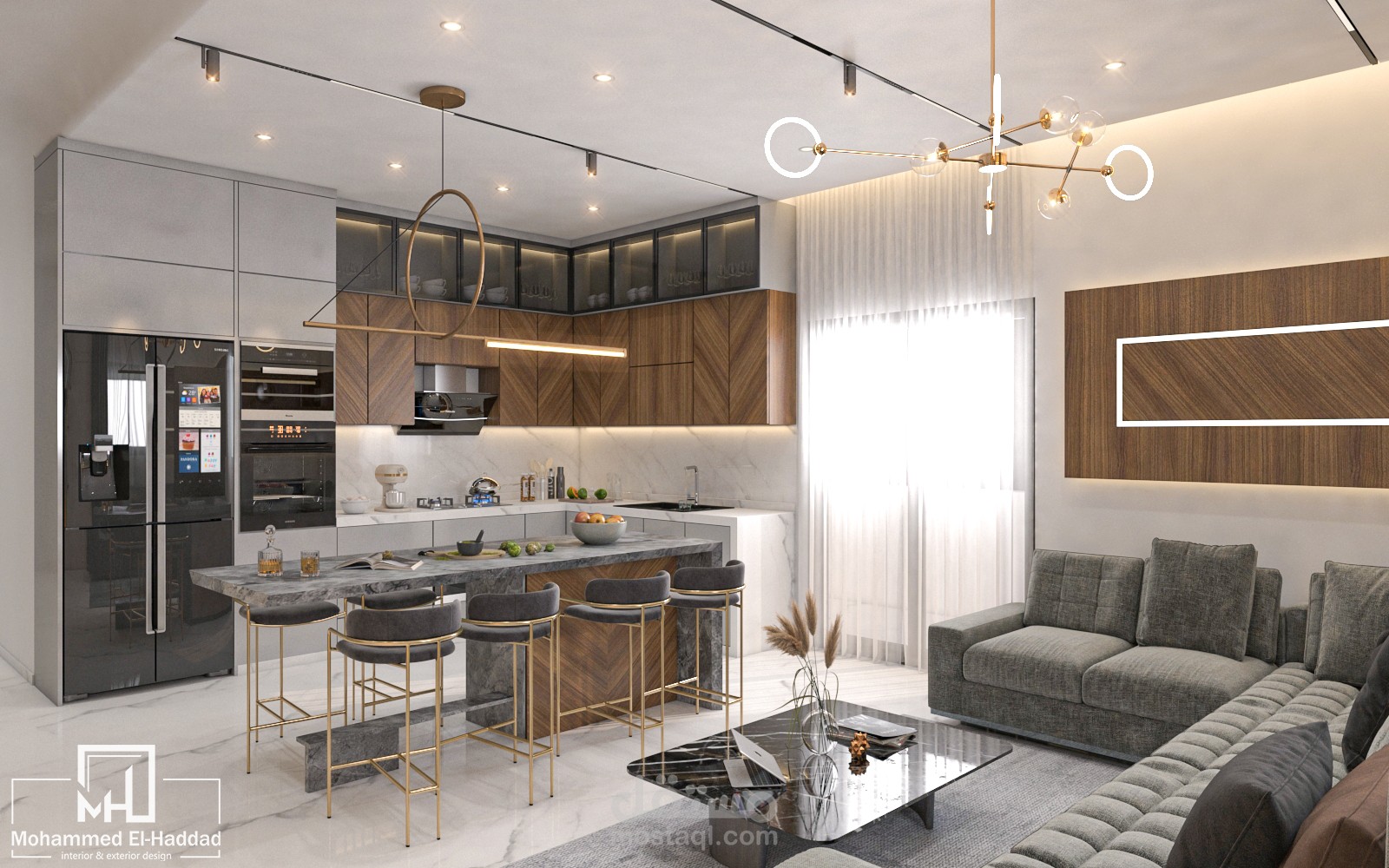 تصميم داخلي شقة سكنية مودرن