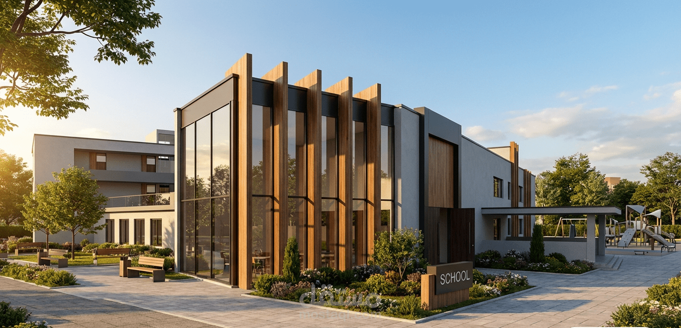 مدرسة ثانوية حديثة