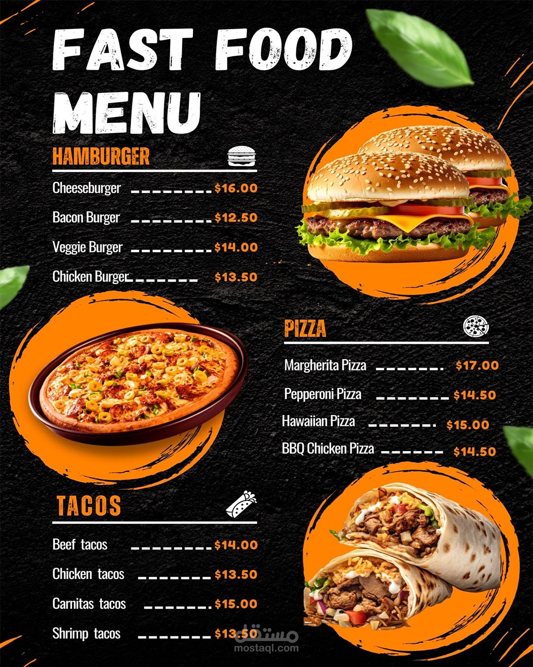 food menu